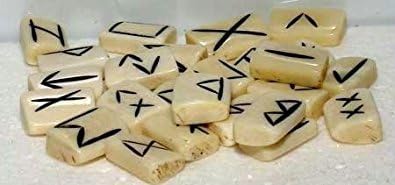 Indoor Fountains & Accessories - Azure Green RRBON Bone Rune Set