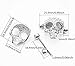 WOWOHE Nipple Piercings for Women Nipple Rings 3D Skull Nipple Jewelry Stainless Steel Sold As a Pair (Silver)