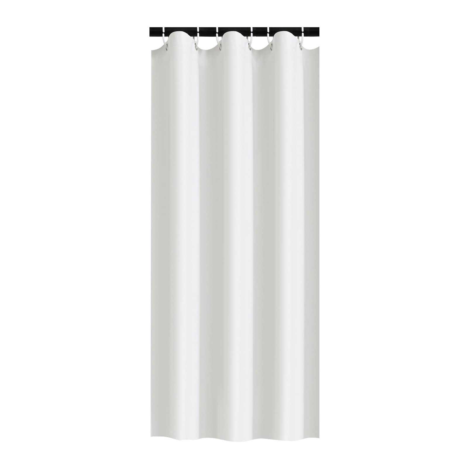 Photo 1 of Small Mini Shower Curtain Liner with Hooks and 3 Bottom Magnets 31W x 71H,Soft Narrow Lightweight Shower Curtain Ipx4 Waterproof,Shower Liner/White