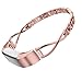 Wearlizer Compatible for with Fitbit Alta Bands Small Silver Rose Gold Fitbit Alta hr Women Metal Replacement Bands Accessories Straps Bracelet Bangle Wrist Bands Pink Gold