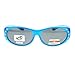 Womens Polarized Fit Over Glasses Sunglasses Oval Rhinestone Frame Blue