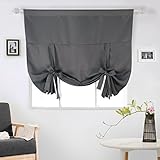 Deconovo Rod Pocket Panel Blackout Curtains Thermal Curtain for Living Room Dark Grey 46W x 63L One Panel