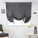 Deconovo Rod Pocket Panel Blackout Curtains Thermal Curtain for Living Room Dark Grey 46W x 63L One Panel