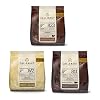 CALLEBAUT Ontvanger nr. 811, 823 en W2, couverture Callets, donkere chocolade, melkchocolade en witte chocolade, 400g…