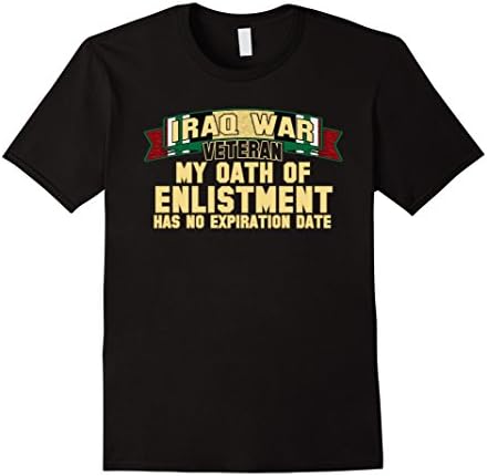 Men's Iraq War Veteran T-Shirt- Operation Iraqi Freedom-Shirt 3XL Black