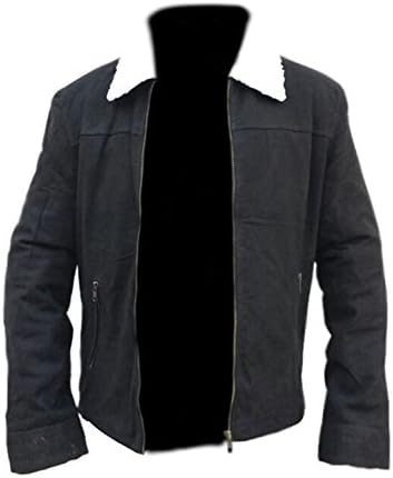 Ultimo Fashions AU The Walking Dead Rick Grimes Season 7 Black and Brown Suede Leather Jacket BNWT (XS - Chest 42", Black)