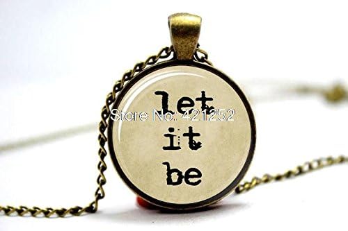 Pretty Lee 2015 Fashion Let It Be Typewriter & Old Paper Necklace Christmas gift