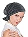 Abbey Cap Womens Chemo Hat Beanie Scarf Turban Headwear for Cancer Ruffle Charcoal Gray