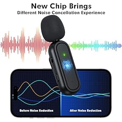 2 Pack Wireless Lavalier Microphone for Android