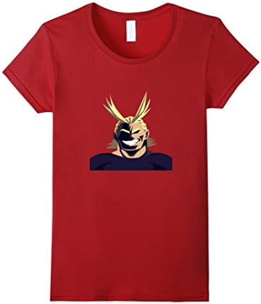 Womens All might Academia Hero T Shirt XL Cranberry