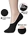 OSABASA Women’s No Show Loafer Socks, Boat Shoe Liners with Non Slip Grip-3Pairs BLACK S (SET3KWMS0379)