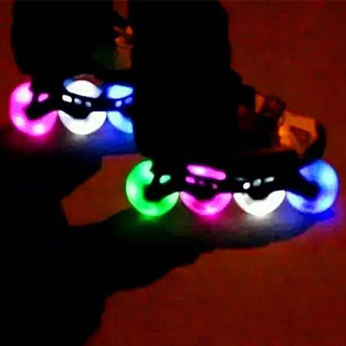 caiary Outdoor Blue/Green/Red/White LED Light Inline Skate Wheels Flash Roller 76MM/80MM 90A-2pieces