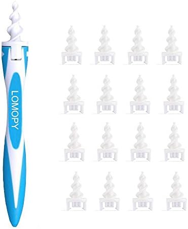 Ear Wax Cleaner, Loyee Spiral Silicone Ear Wax Cleaner Remover Removal Cleaning Tool Kit with 16 Replacement Tips