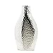 Hosley 17 Inch High Silver Color Metal Vase Contemporary Statement Piece for Stunning Floral Arrangements and Modern Home D cor Sculptural Elegance