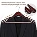 JS HANGER Wooden Extra-Wide Shoulder Suit Hangers for Coat and Pants, Walnut Finish, 6-Pack