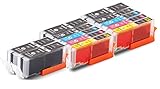 Sherman Inks and Toner Cartridges 12 Pack Compatible PGI-250, CLI-251 Ink Cartridge 4 Big Black, 2 Small Black, 2 Cyan, 2 Magenta, 2 Yellow Replacement for Inkjet Printers CLI251xl pgi250xl Pixma IP7220, MG5420, MG6320, MX722, MX922