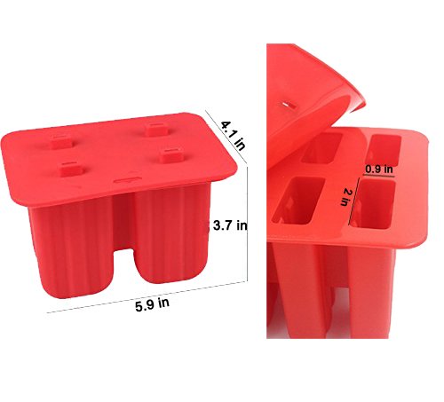 2 Homemade+Popsicle+Silicone+Maker+BPA+Cavities