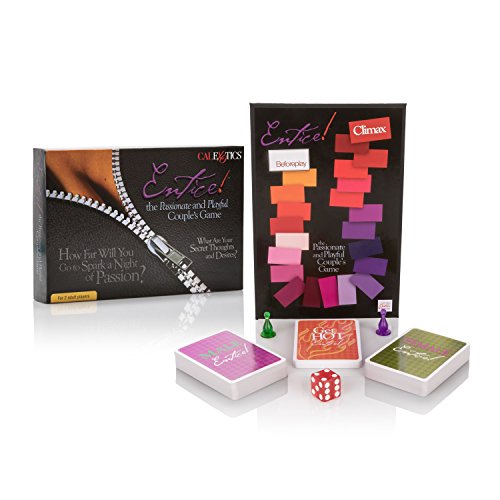 CalExotics Entice Dice & Card Game – Sex Games for Couples – Sexy Adult Toys – Novelty Anniversary Gifts for Him or Her