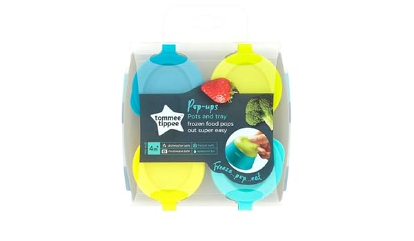 4 ollas y bandeja Pop-ups de Tommee Tippee 4 m + (verde y azul ...