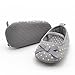 Voberry® Newborn Baby Infant Girls Bow Tie Leopard Flat Shoes Crib Shoes Prewalker (12~18 Month, Gray)