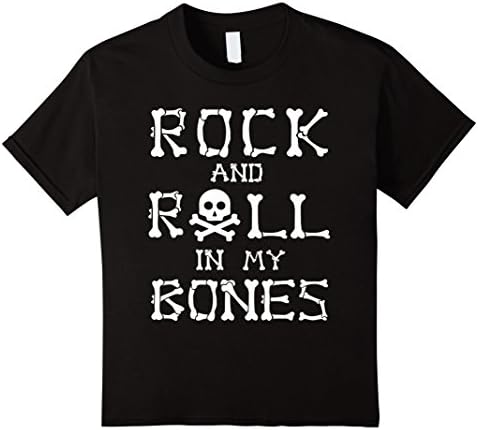 Kids Rock And Roll In My Bones TShirt 10 Black