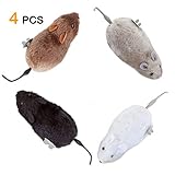 QPEY Rat Prank Lifelike ,Wind Up Racing 4 Stuffed Mouse