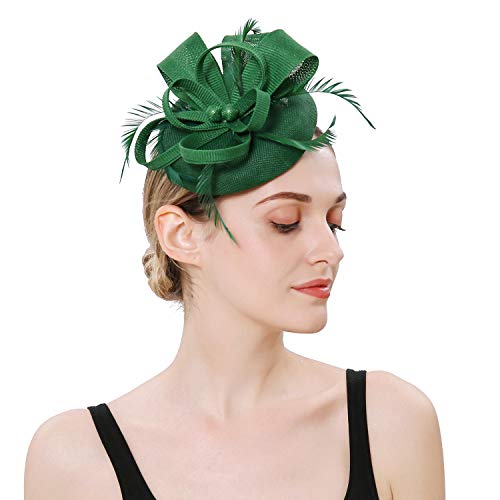 S&W Manufacturing Women Girls Fascinators Hat Cocktail Wedding Feathers Clips Derby Hairpins