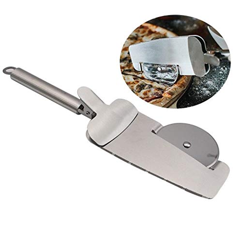 Pizza Cutter IKevan Stainless Steel 3 in 1 Pizza Cutter Multifunctional Cutter Sandwiches Slicer - Thumbnail 7
