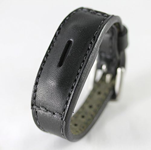 Fitbit Flex 2 Real Leather Band - Replacement Band For Fitbit Flex 2 - Full Grain Fit Bit Flex band (Black, X-Small)