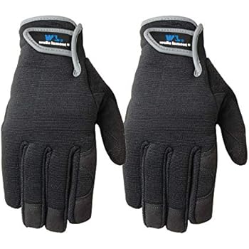 Wells Lamont Synthetic Leather Work Gloves, High Dexterity, Large, 2 Pair Pack (7700LN)