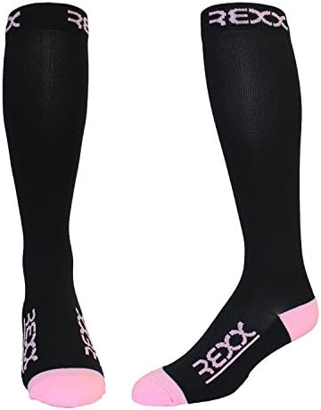 Performance &amp; Recovery Sports Compression Socks for Men and Women Graduated Athletic Fit for Running, Nurses, Maternity, Flight Travel, Shin Splints, Arthritis (20-30mmHg) (S/M, PINK)