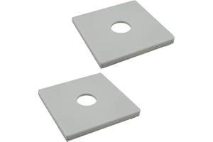 LOVEIYSP Lovelysp-ABS plastic wall hole decorative cover；Wall-mounted water pipe cover；Square shower faucet decorative cover (square white 22mm hole) - 2pcs