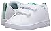 adidas Kids' VS Advantage Clean Sneaker, White/White/Green, 9 M US Toddler
