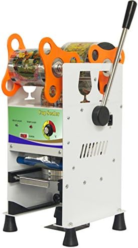 Professional table manual electric plastic bubble tea fruit juice drink milk food cup lid sealing packing machine for beverage shop