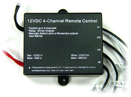 Logisys Corp. 4-Channel 12VDC Remote Control Relay Switch (RM04X)