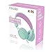 ELECDER i42 Kids Headphones, Safe Volume Limited 85dB, Foldable Adjustable On Ear Headphones, 3.5mm Jack Compatible with Cellphones, Computer, MP3/4 Kindle Tablet School (Green/Purple)