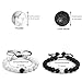Exweup 2Pcs 8mm Bead Couples Bracelets for Women Men Yoga Lava Stone Long Distance Relationship Couple Bracelet