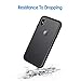 JETech Case for iPhone Xs Max 6.5-Inch, Non-Yellowing Shockproof Phone Bumper Cover, Anti-Scratch Clear Back (Black)