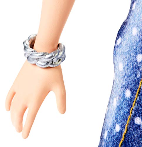 Barbie Fashionistas Puppe im Latzhosenoutfit mit grüner Haarsträhne – Bild 6