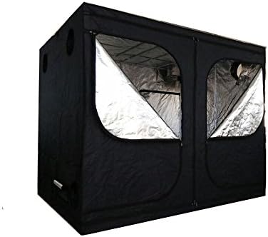 BLACK ORCHID Hydro New Indoor Grow Light Box Tent Aluminum Lined Bud Dark Room for Hydroponic Fan 7 Sizes (240x200x200CM), Black
