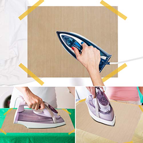 2 Pack Teflon Sheet Paper and 2 Pack Heat Tape Hight Temp Tape Heat Press Transfer Sheet for Vinyl Heat Press Heat Resistant Craft Mat