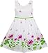 Sunny Fashion Girls Dress Purple Sunflower Green Leaves Butterfly