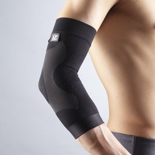 LP Sports Power Sleeve (Elbow) - to activate, regulate &amp; intensify movement!, Black, X-Large