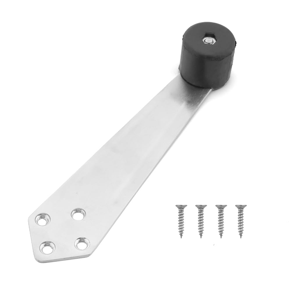 Photo 1 of 1 Pack Over Head Door Stop, Universal 90 Degree Door Stop 304 Stainless Steel, for Wall Mount Door Holder, Wire Drawing Process with Buffer Sound Dampening Rubber, Gate Resistor, Invisible Limiter
