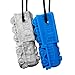 GoGoChews Chew Necklace - Train Shape Chewelry for Boys & Girls, Oral Motor Therapy Tool/Chew, Provides Sensory Input for Special Needs Chewers, Calming for Teething & Biting (Blue/Silver)