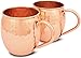 Zafmann Copper Mugs - Moscow Mule - Copper Mug - Hammered Moscow Mule Copper Mugs - Mule Mugs Cups Set- Copper Mugs Set - Solid Pure Copper - Mule Kit