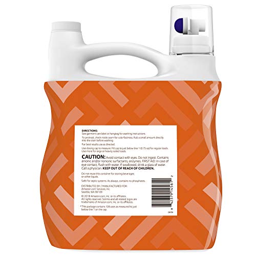 Amazon Brand Solimo Concentrated Liquid Laundry Detergent, Fresh