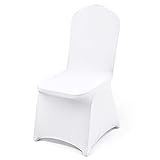 VEVOR 100 Pcs White Chair Covers Polyester Spandex