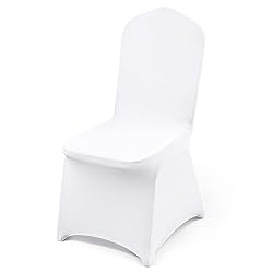 VEVOR 100 Pcs White Chair Covers Polyester Spandex
