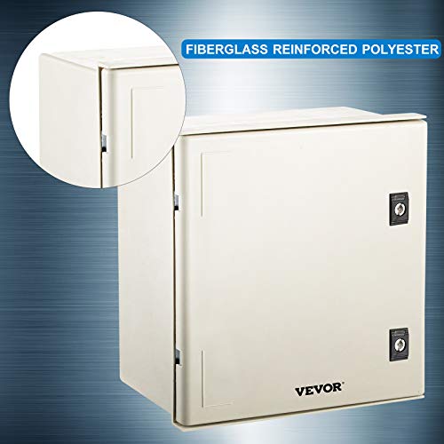 VEVOR NEMA Steel Enclosure, 16 x 16 x 8'' NEMA 4X Fiberglass Electrical